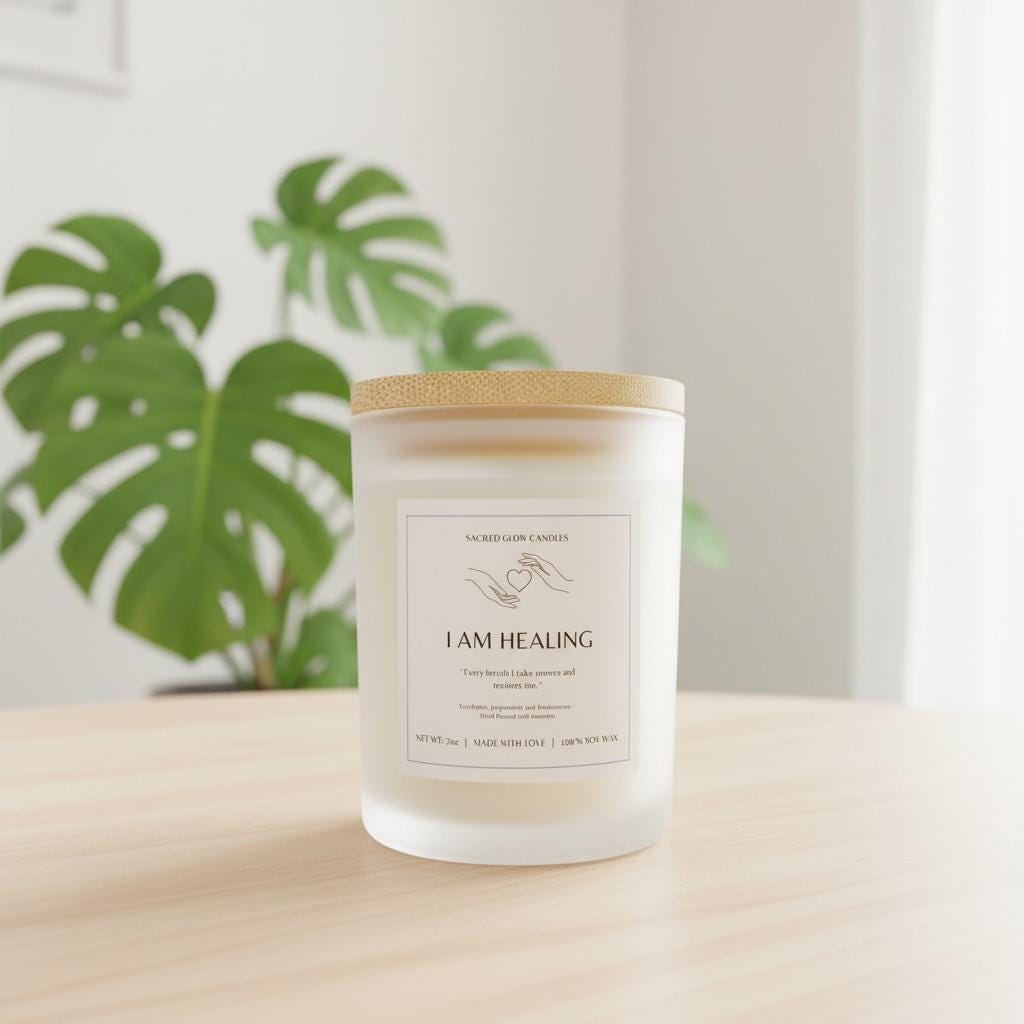 I Am Healing - Eucalyptus, Peppermint, Frankincense Candle