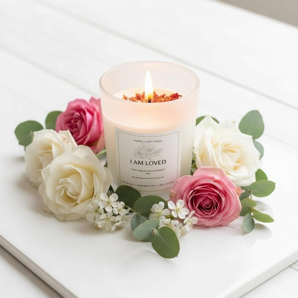 I Am Loved - Rose and Vanilla Candle scents