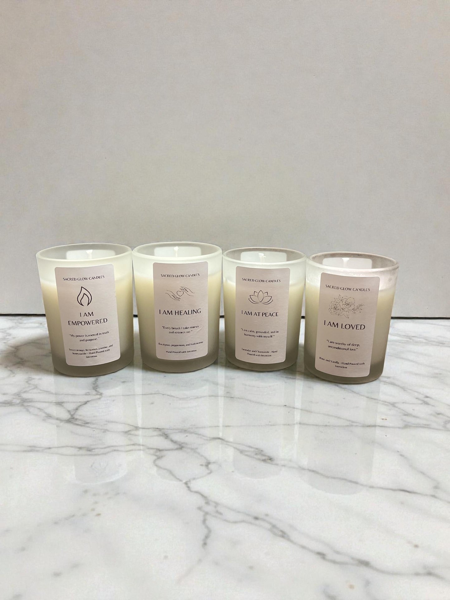 Mini Intention Candle Set: Love, Peace, Healing & Empowerment
