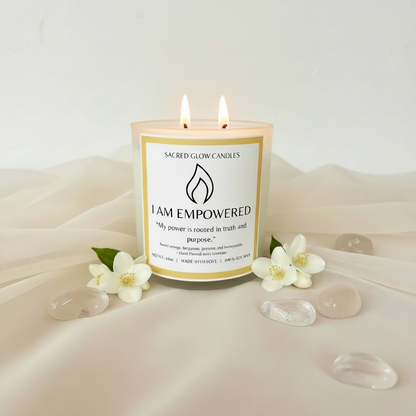 I Am Empowered: Sweet Orange, Honeysuckle, Bergamot, and Jasmine 10oz Candle 