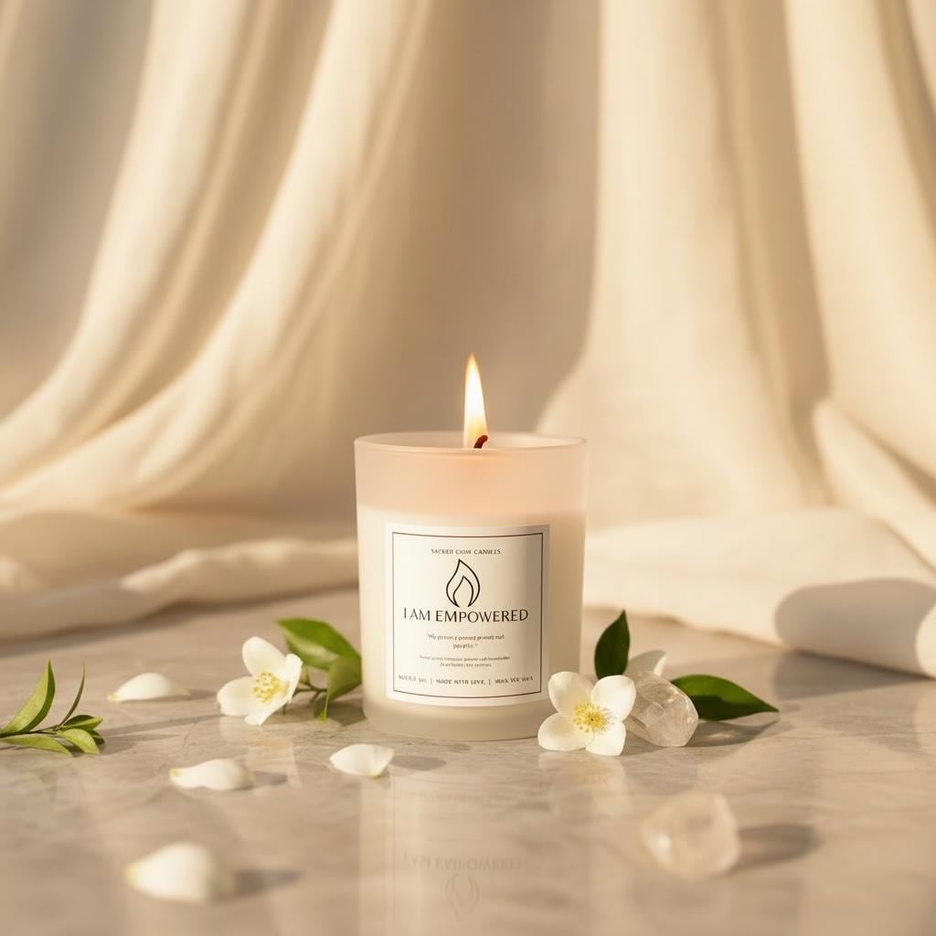 I Am Empowered: Sweet Orange, Honeysuckle, Bergamot, and Jasmine Candle