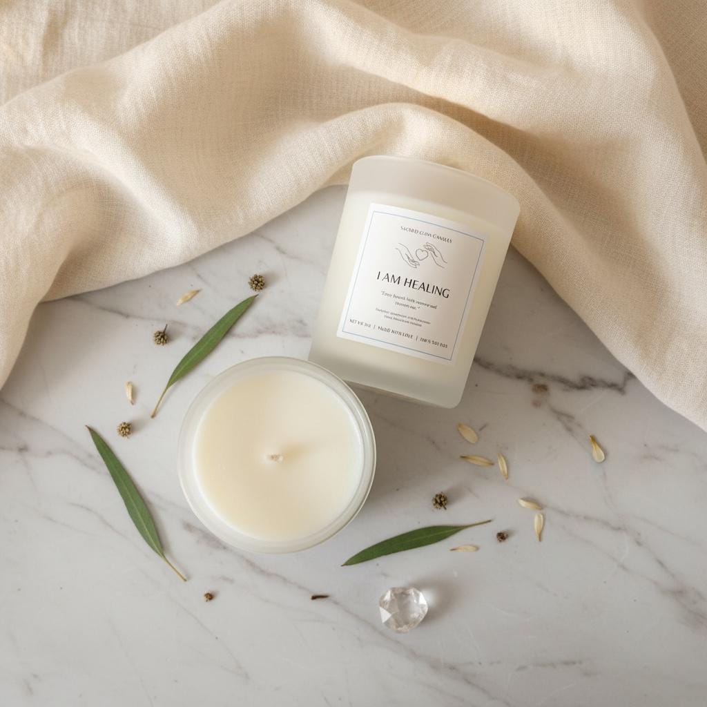 I Am Healing - Eucalyptus, Peppermint, Frankincense Candle