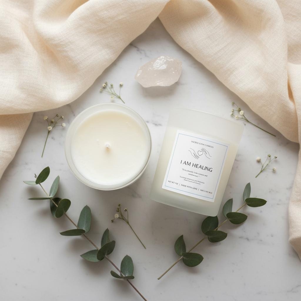 I Am Healing - Eucalyptus, Peppermint, Frankincense Candle