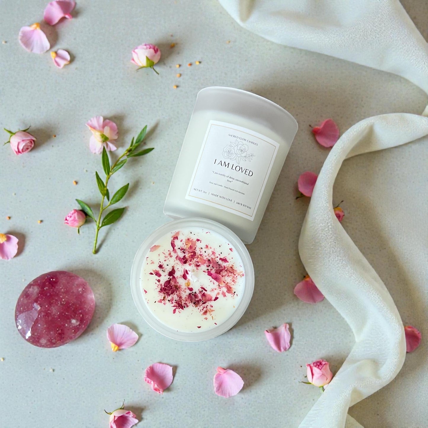 I Am Loved - Rose and Vanilla Candle scents