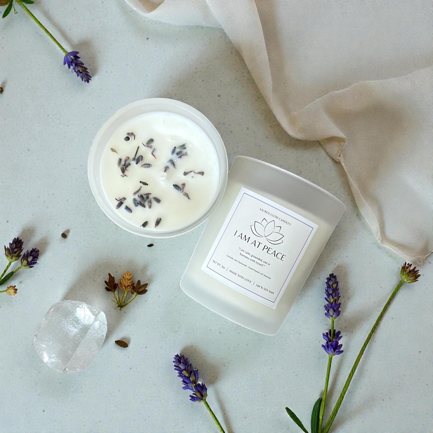 I Am at Peace - Lavender and Chamomile Candle