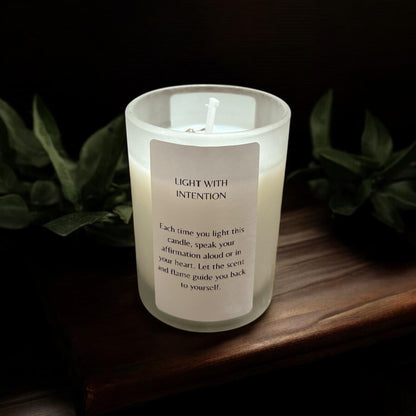 Mini Intention Candle : I Am Empowered, sweet orange, bergamot, honeysuckle, jasmine scents