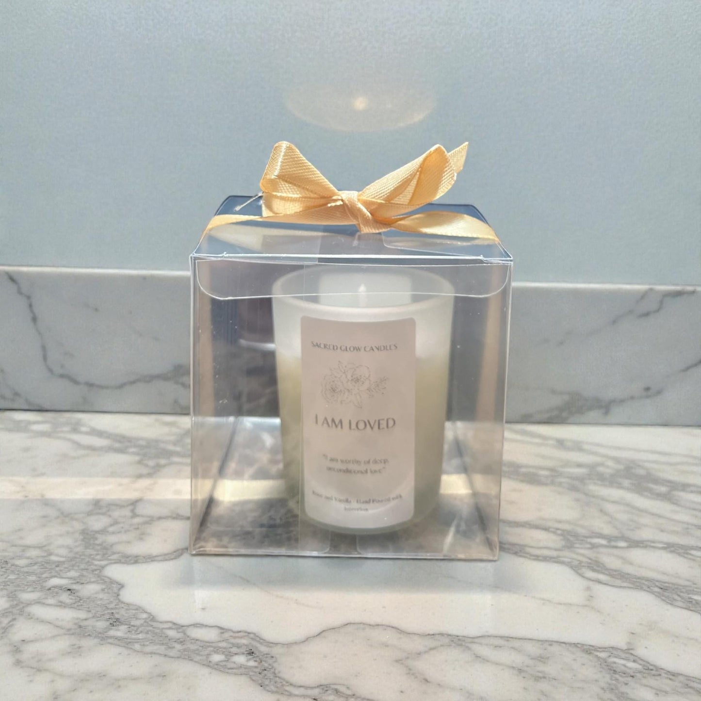 Mini Intention Candle – I Am Loved, Rose and Vanilla scent