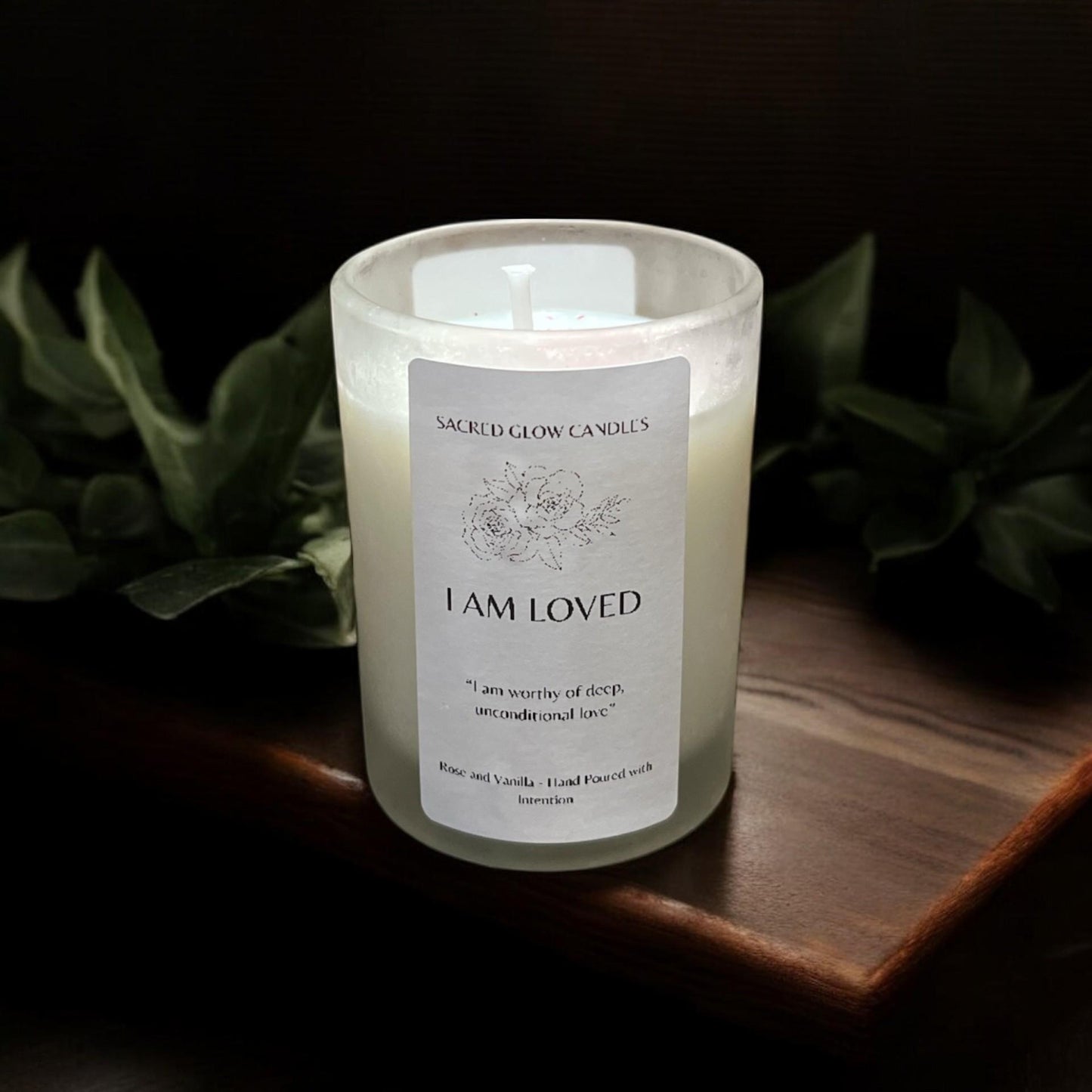 Mini Intention Candle – I Am Loved, Rose and Vanilla scent