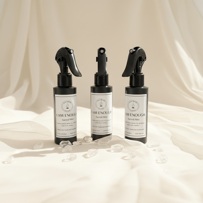 I am enough sacred mist: Whiteoak, vanilla and sandal wood scents