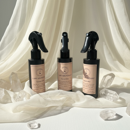 I am abundant sacred mist: Sweet orange, patchouli and cedarwood scents