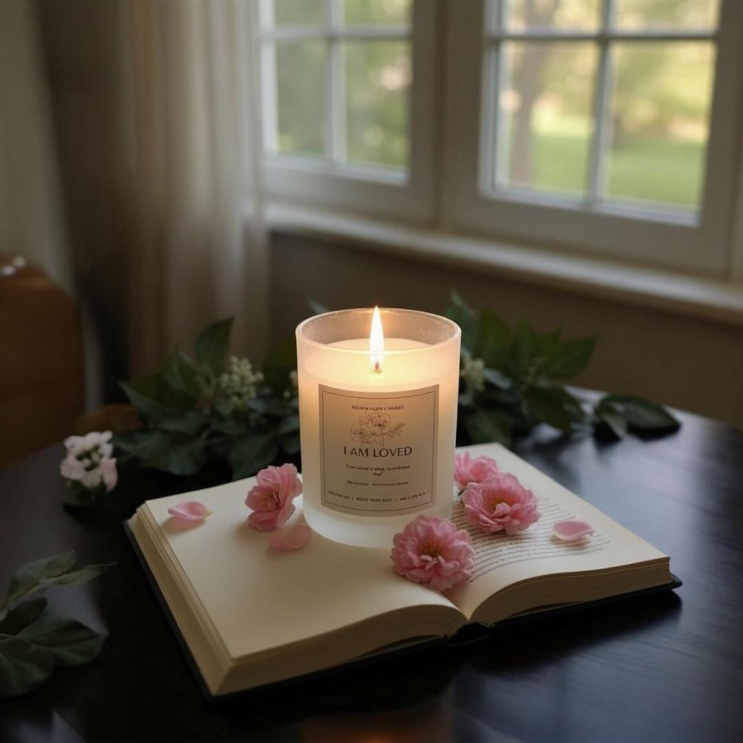 The Self Love & Peace Duo Candles: vanilla, rose, lavender, chamomile scents