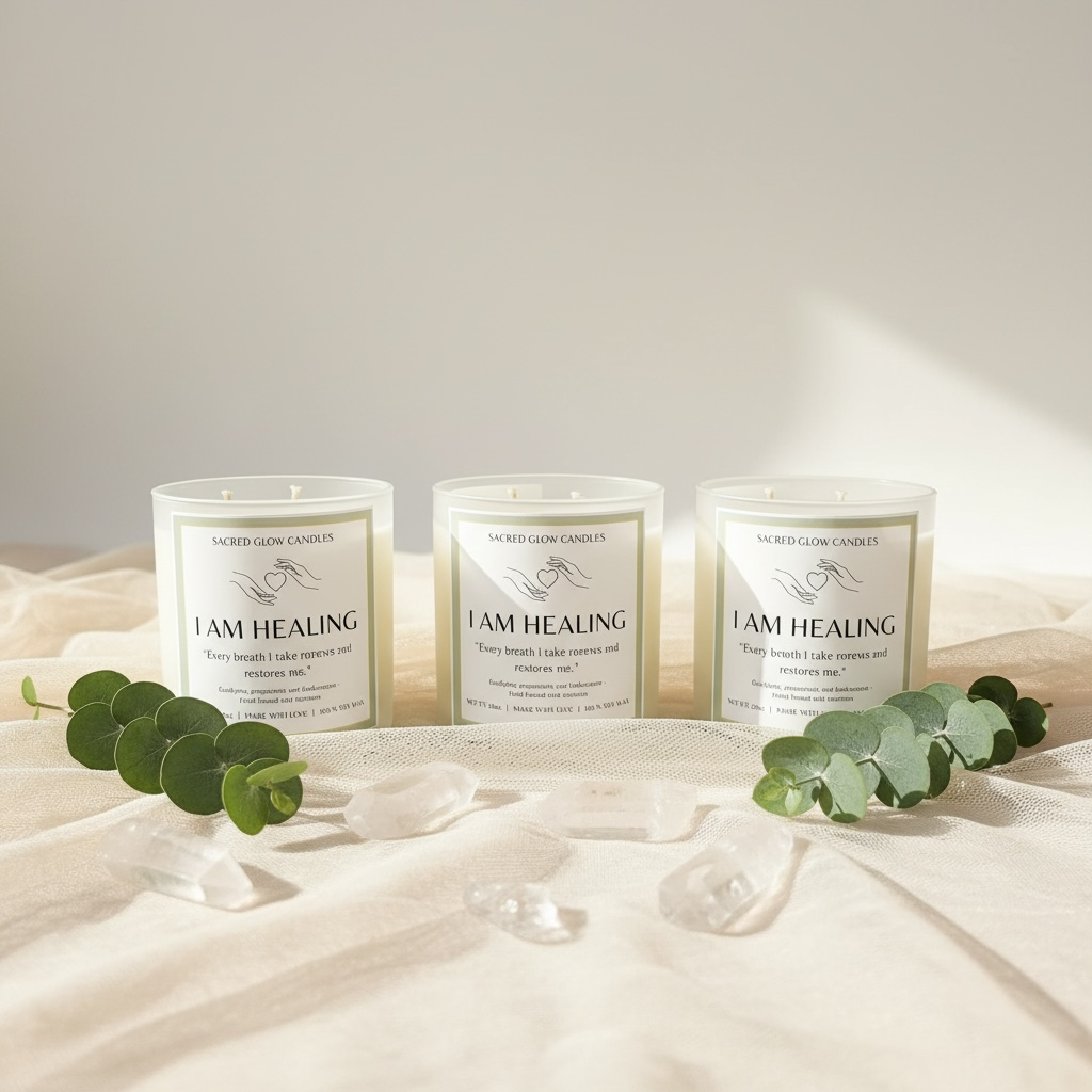 I Am Healing - Eucalyptus, Peppermint, Frankincense Candle