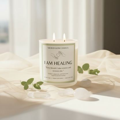 I Am Healing - Eucalyptus, Peppermint, Frankincense Candle