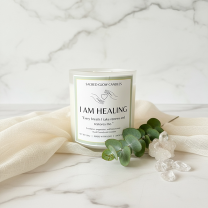 I Am Healing - Eucalyptus, Peppermint, Frankincense Candle
