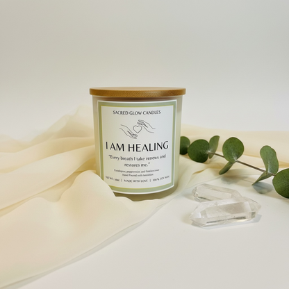 I Am Healing - Eucalyptus, Peppermint, Frankincense Candle