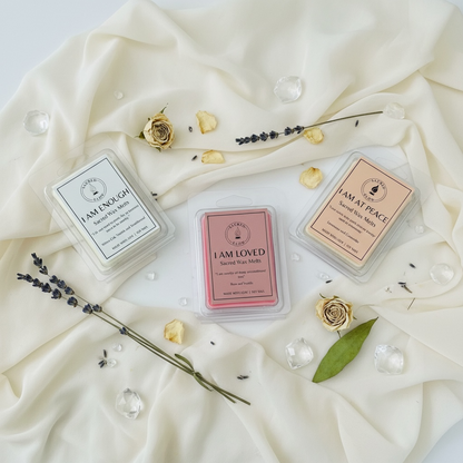 lavender, chamomile, rose, vanilla, white oak and sandalwood scents